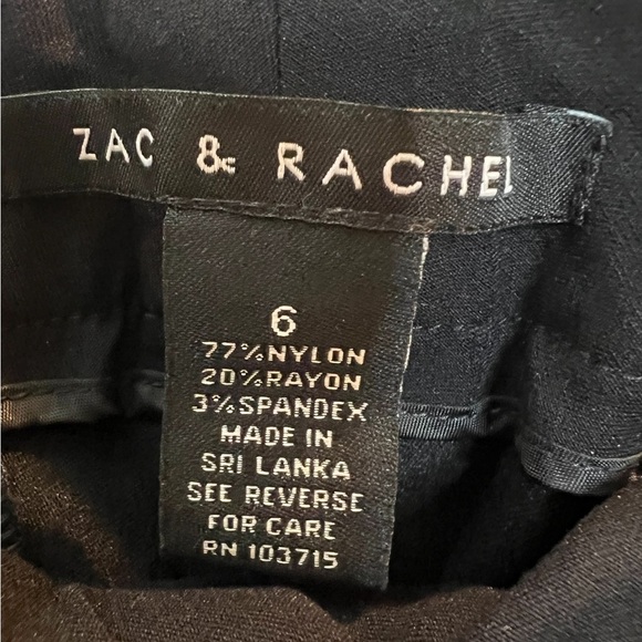 Zac & Rachel Size 6 Black Pants - Picture 3 of 5